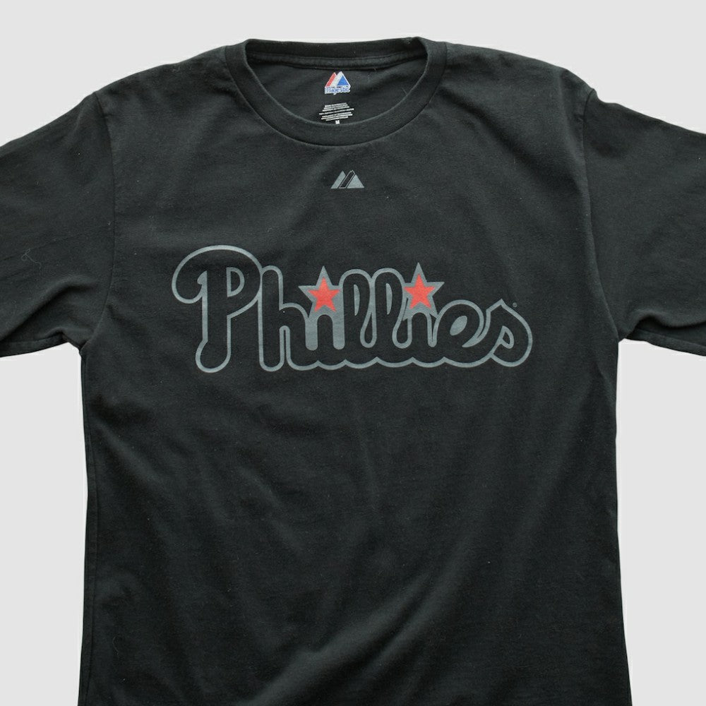 Philadelphia Phillies Majestic 2000s T-shirt - Black - Vintage T-shirts