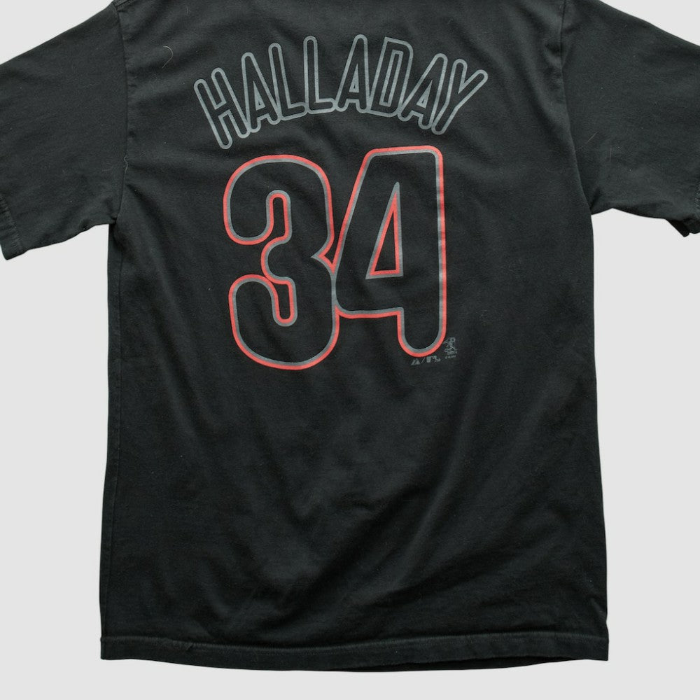Philadelphia Phillies Majestic 2000s T-shirt - Black - Vintage T-shirts