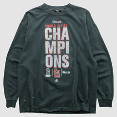 St. Louis Cardinals 2011 Long Sleeve T-shirt - Charcoal - Vintage T-shirts
