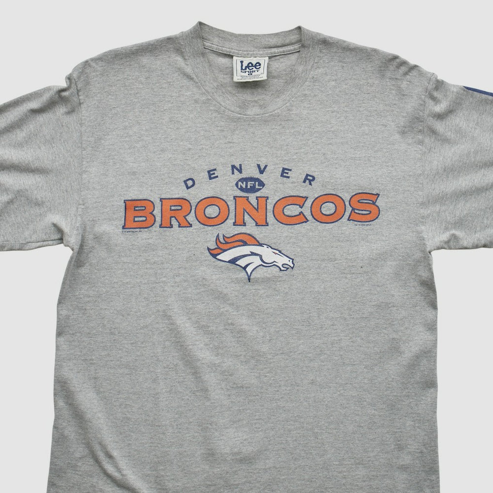 Denver Broncos Lee Apparel 2000s Long Sleeve T-shirt - Heather Gray T-shirts