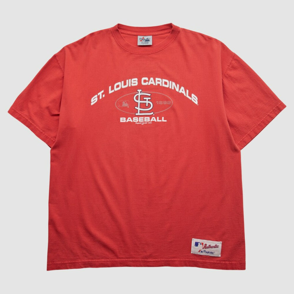 St. Louis Cardinals Majestic 2000 T-shirt - Red - Vintage T-shirts