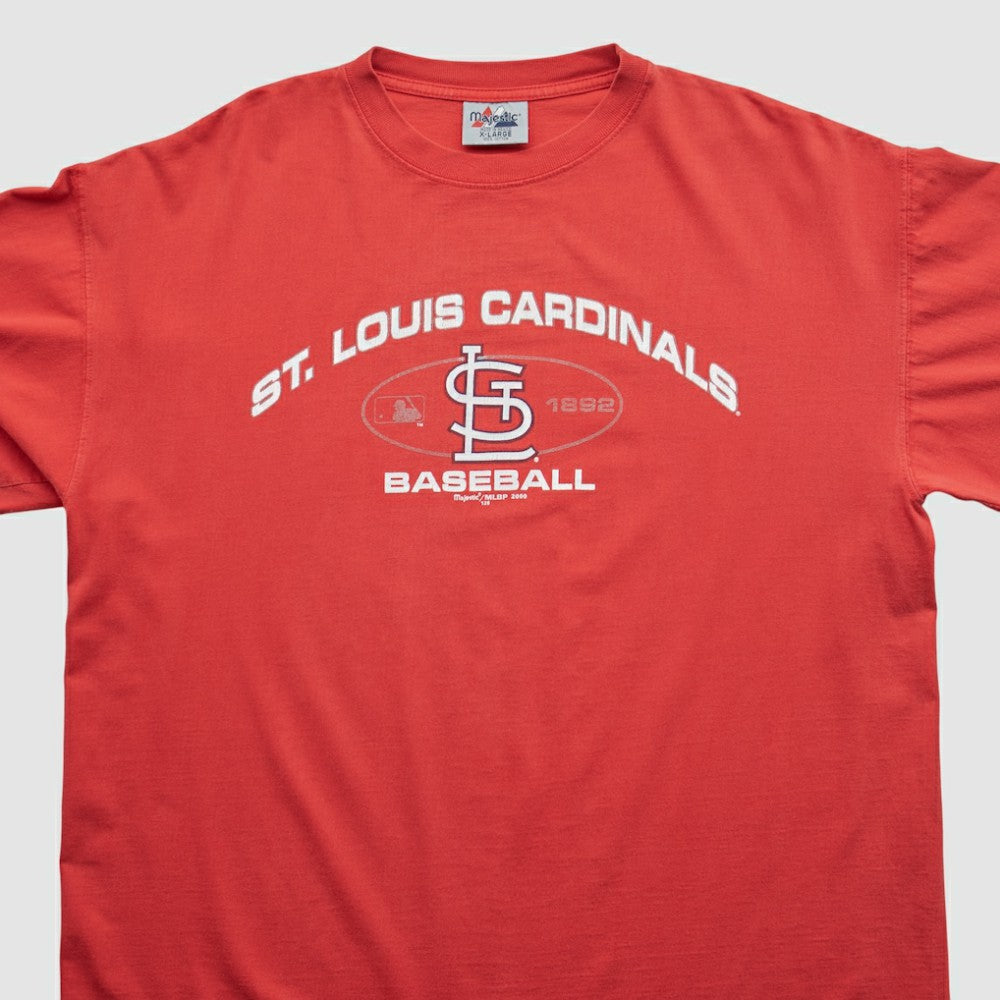 St. Louis Cardinals Majestic 2000 T-shirt - Red - Vintage T-shirts