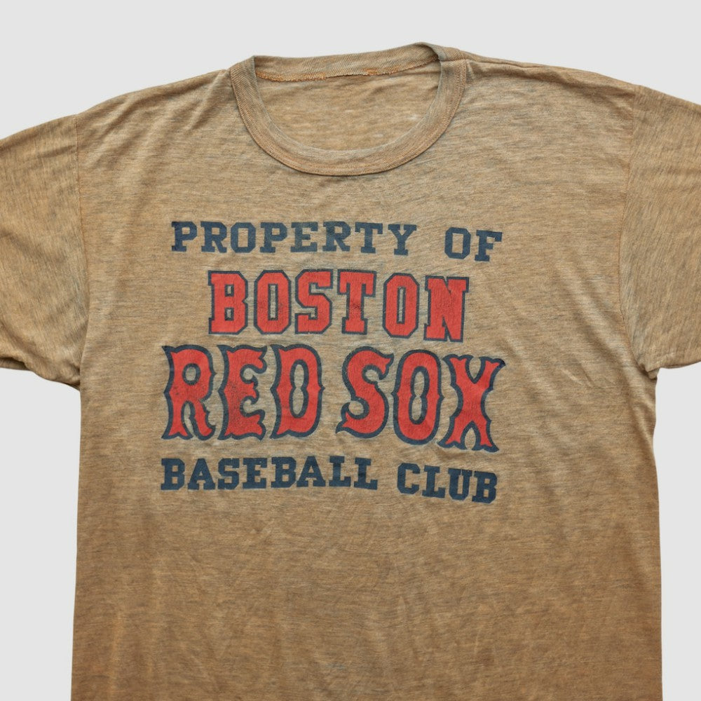 Boston Red Sox 80s T-shirt - Tan - Vintage T-shirts