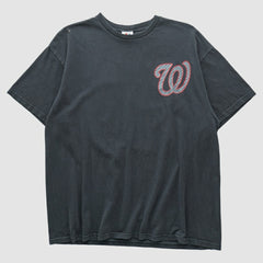 Washington Nationals Majestic 2010s T-shirt - Charcoal - Vintage T-shirts