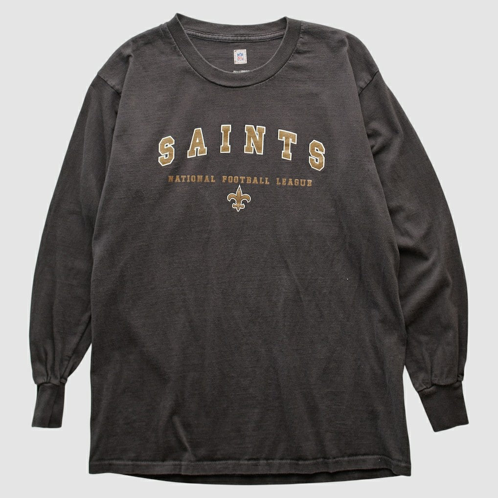 New Orleans Saints NFL 2000s Long Sleeve T-shirt - Charcoal T-shirts