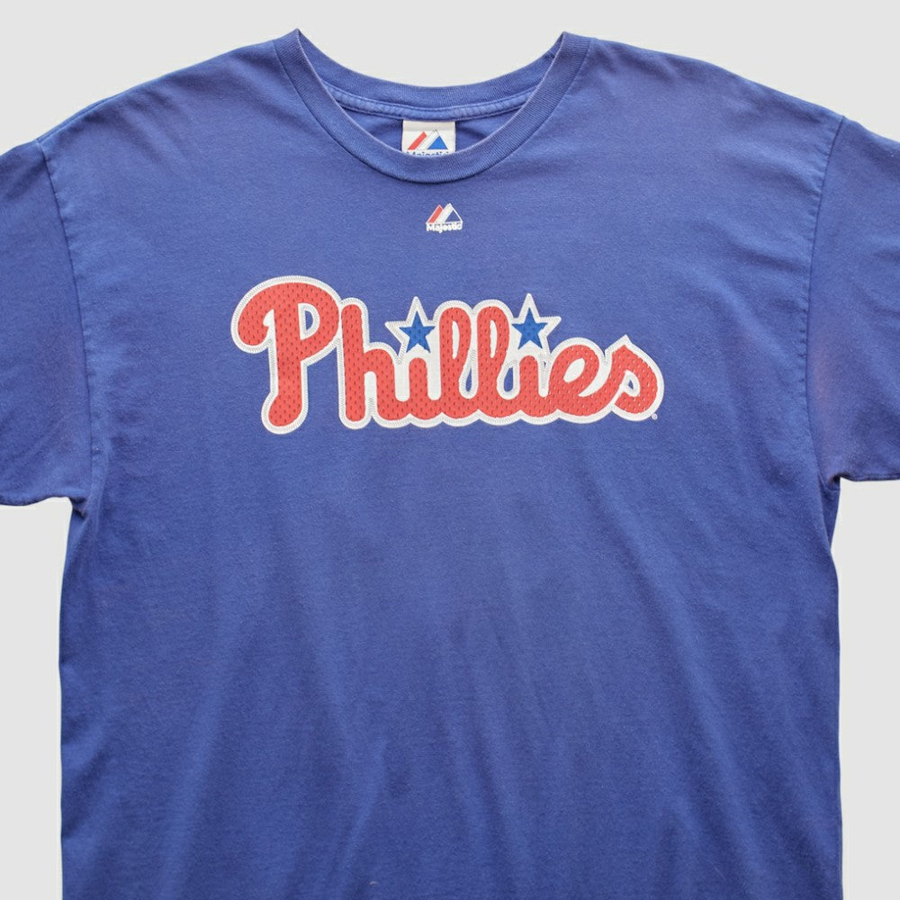 Philadelphia Phillies Majestic 2010s T-shirt - Blue - Vintage T-shirts
