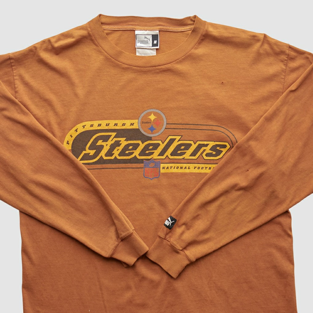 Pittsburgh Steelers 2000s Long Sleeve T-shirt - Brown T-shirts