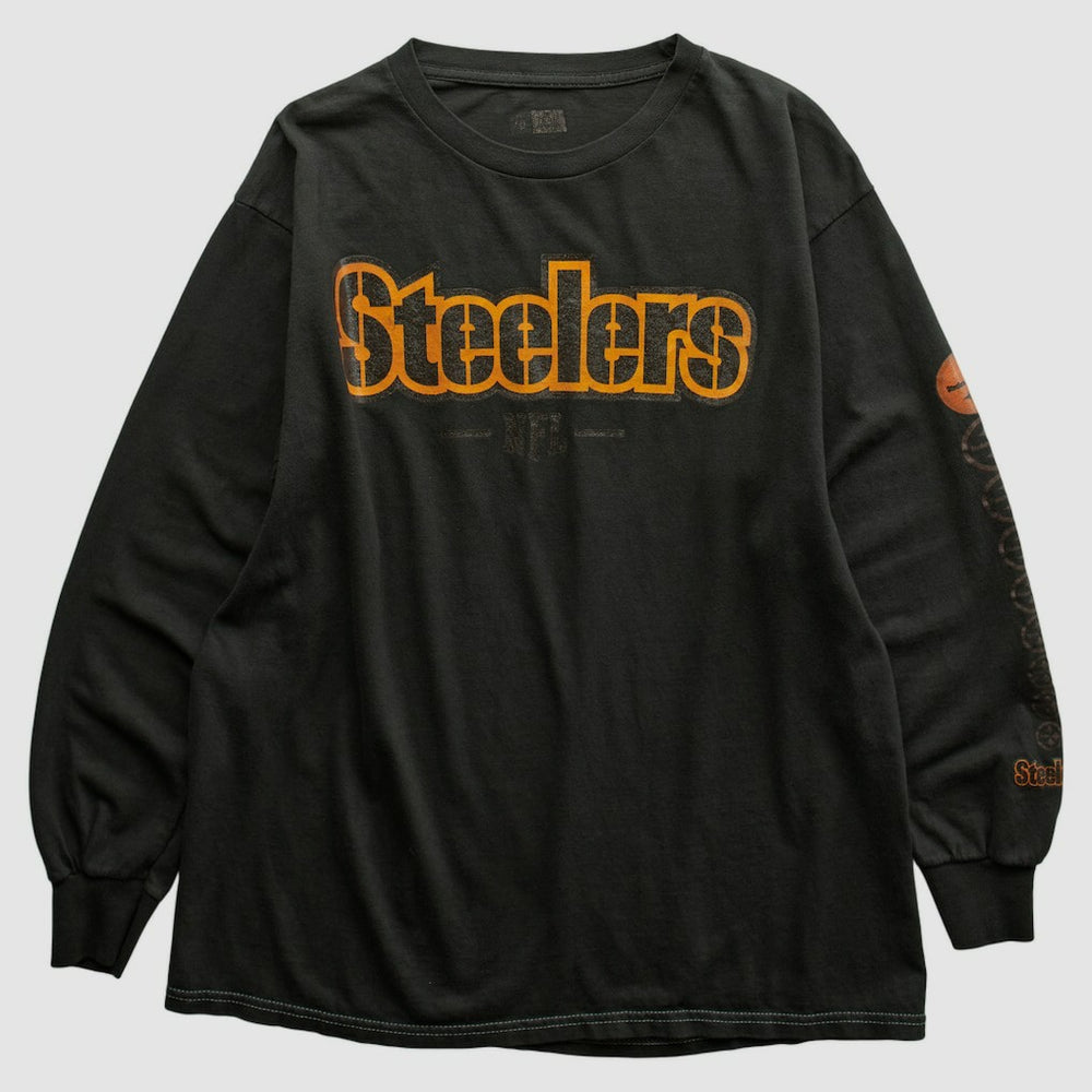 Pittsburgh Steelers NFL 2000s Long Sleeve T-shirt - Black T-shirts