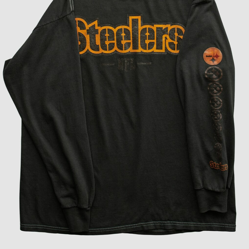Pittsburgh Steelers NFL 2000s Long Sleeve T-shirt - Black T-shirts