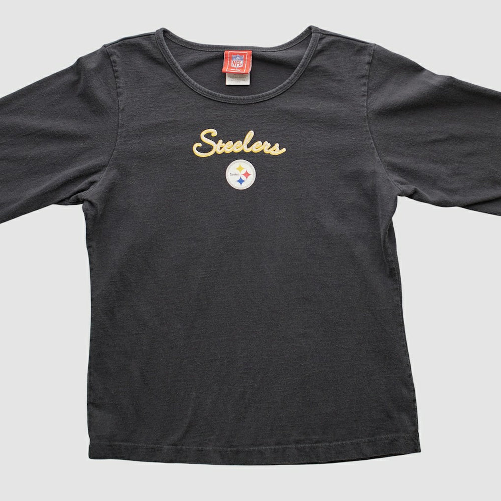 Pittsburgh Steelers NFL 2000s Long Sleeve T-shirt - Black T-shirts