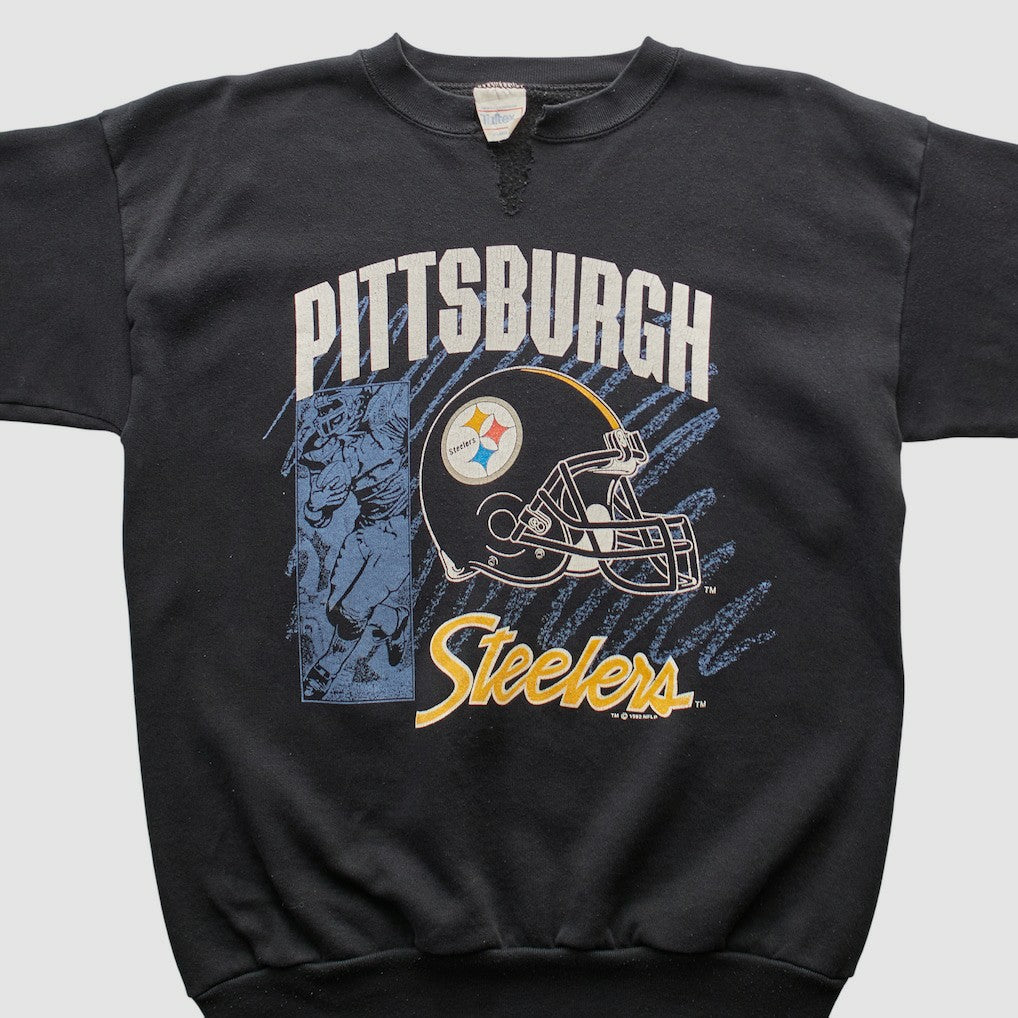 Pittsburgh Steelers Tultex 1992 Pullover Sweatshirt - Black Pullover