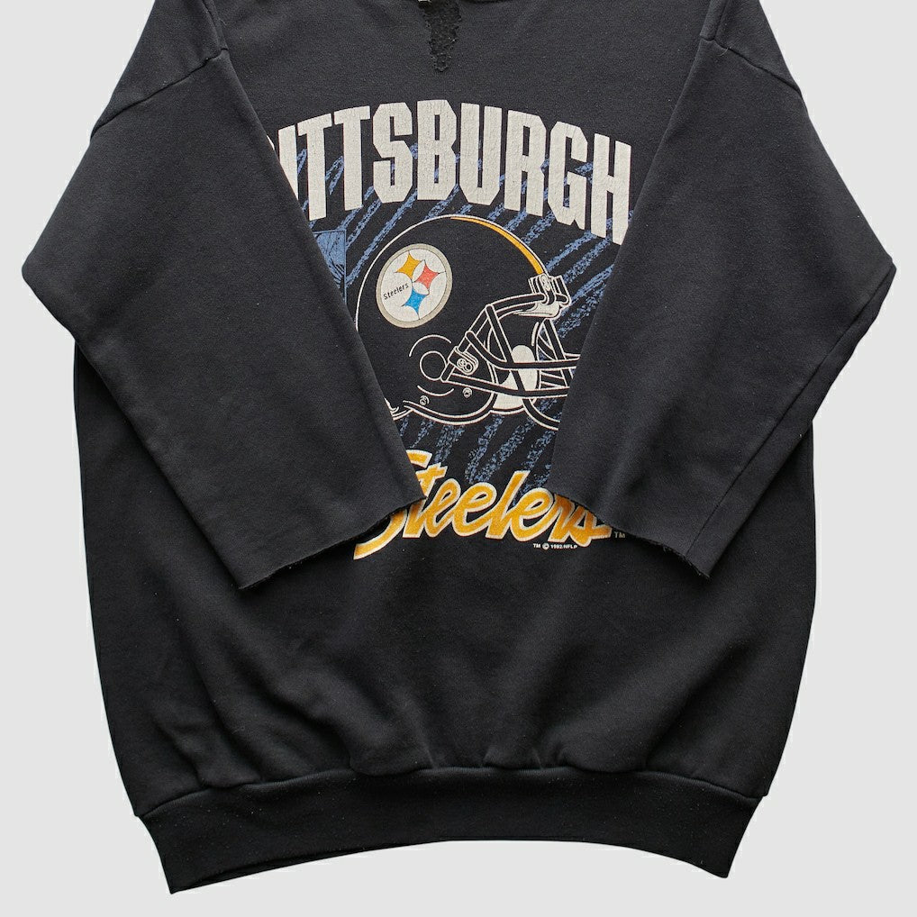 Pittsburgh Steelers Tultex 1992 Pullover Sweatshirt - Black Pullover