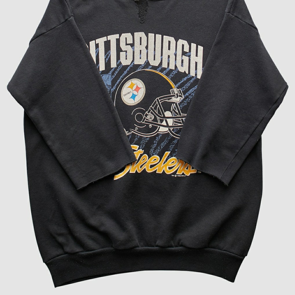 Pittsburgh Steelers Tultex 1992 Pullover Sweatshirt - Black Pullover