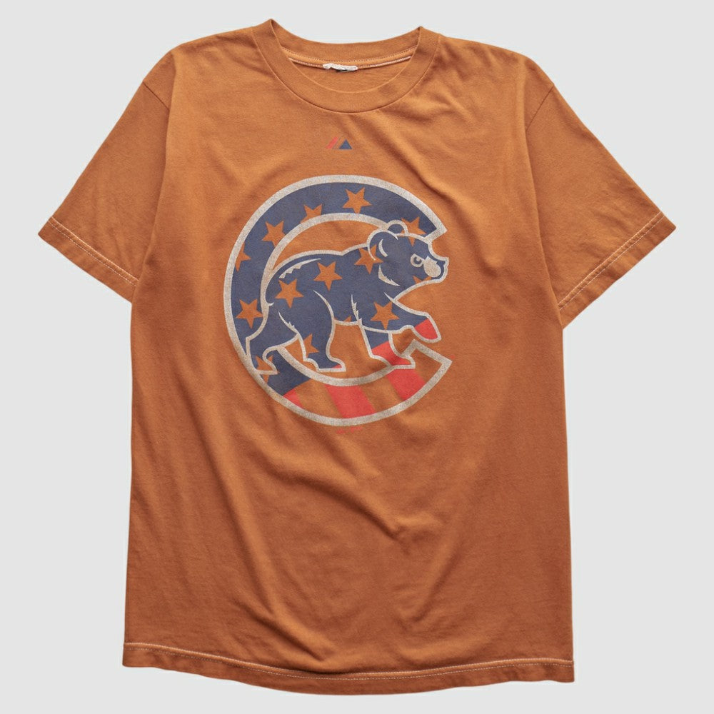 Chicago Cubs Majestic 2000s T-shirt - Orange - Vintage T-shirts