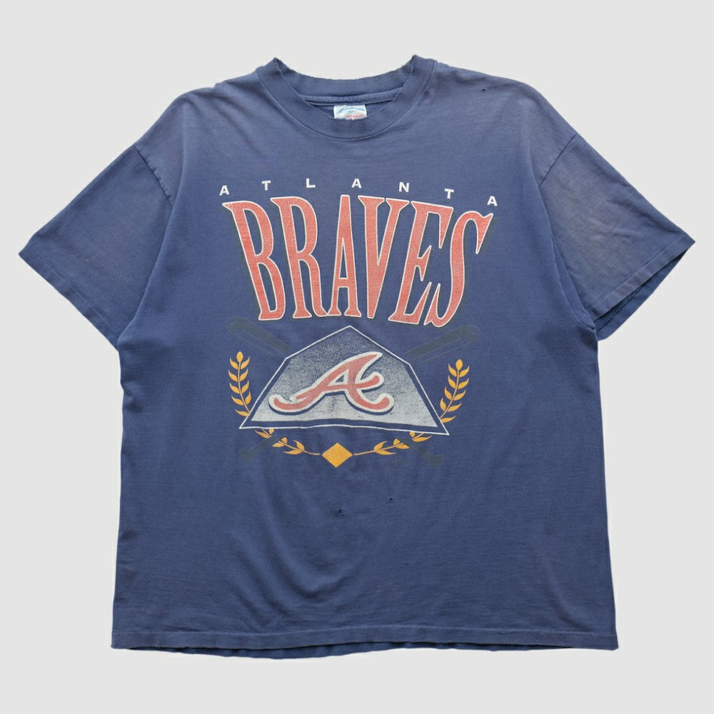 Atlanta Braves Hanes 90s T-shirt - Navy - Vintage T-shirts