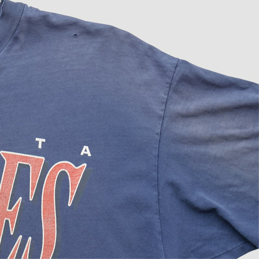Atlanta Braves Hanes 90s T-shirt - Navy - Vintage T-shirts