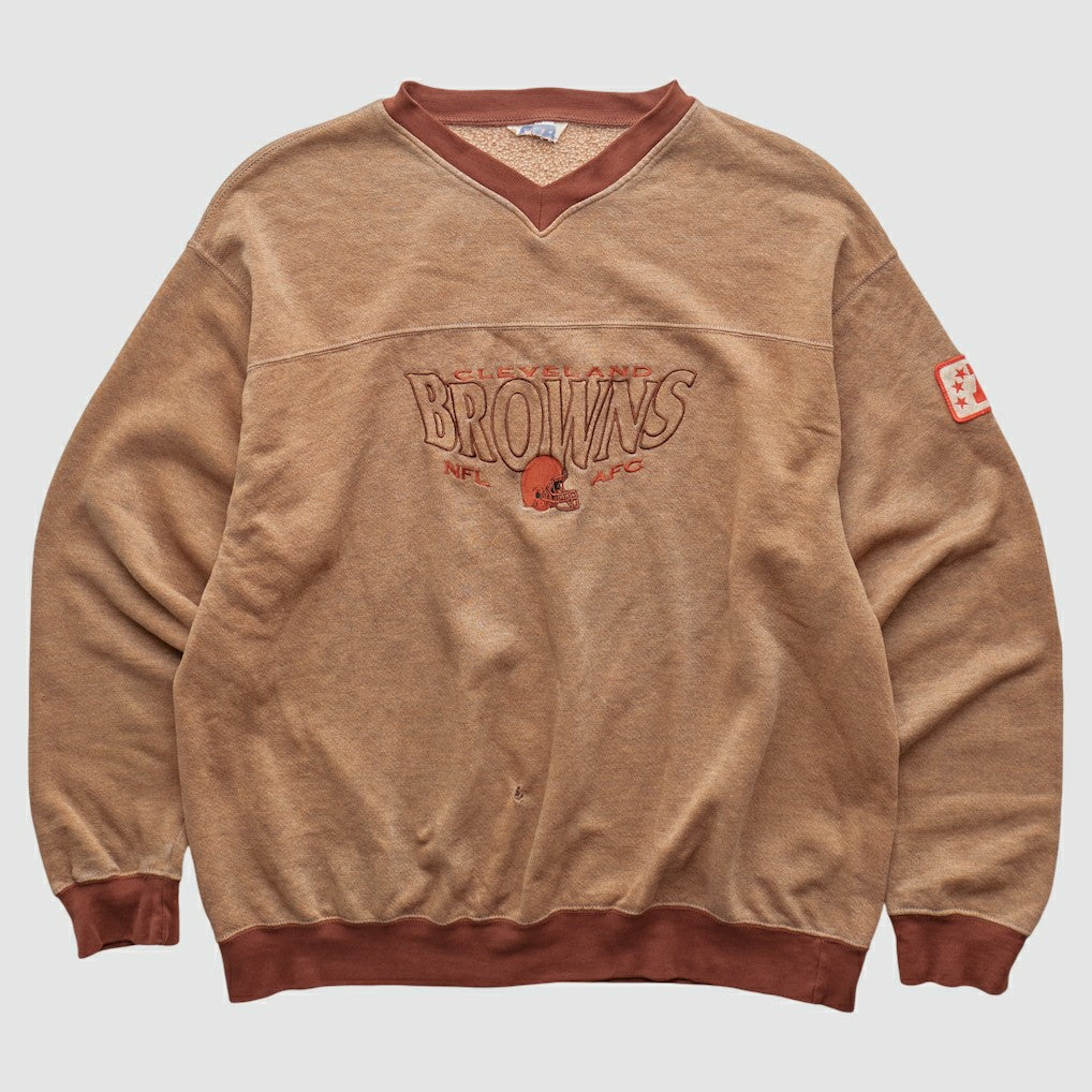 Cleveland Browns CRABLE SPORTSWEAR 90s Pullover Sweatshirt - Tan Pullover