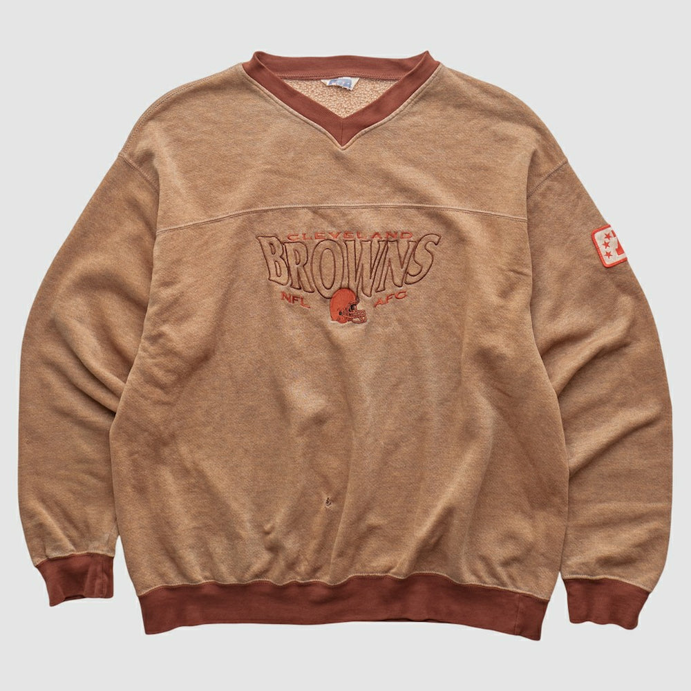 Cleveland Browns CRABLE SPORTSWEAR 90s Pullover Sweatshirt - Tan Pullover