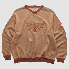 Cleveland Browns CRABLE SPORTSWEAR 90s Pullover Sweatshirt - Tan Pullover