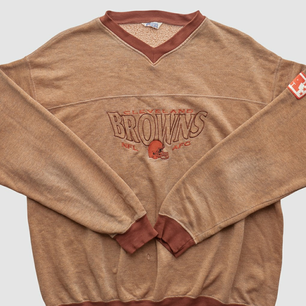 Cleveland Browns CRABLE SPORTSWEAR 90s Pullover Sweatshirt - Tan Pullover