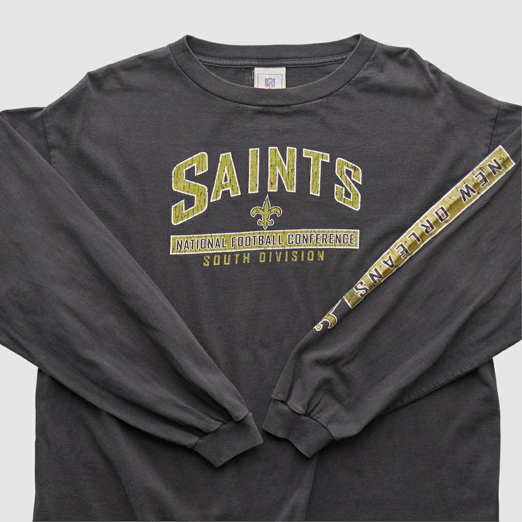 New Orleans Saints NFL 2000s Long Sleeve T-shirt - Charcoal T-shirts