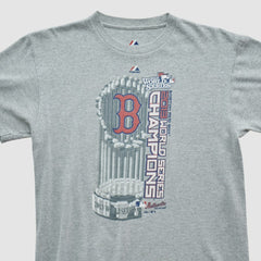 Boston Red Sox Majestic 2013 T-shirt - Heather Gray - Vintage T-shirts