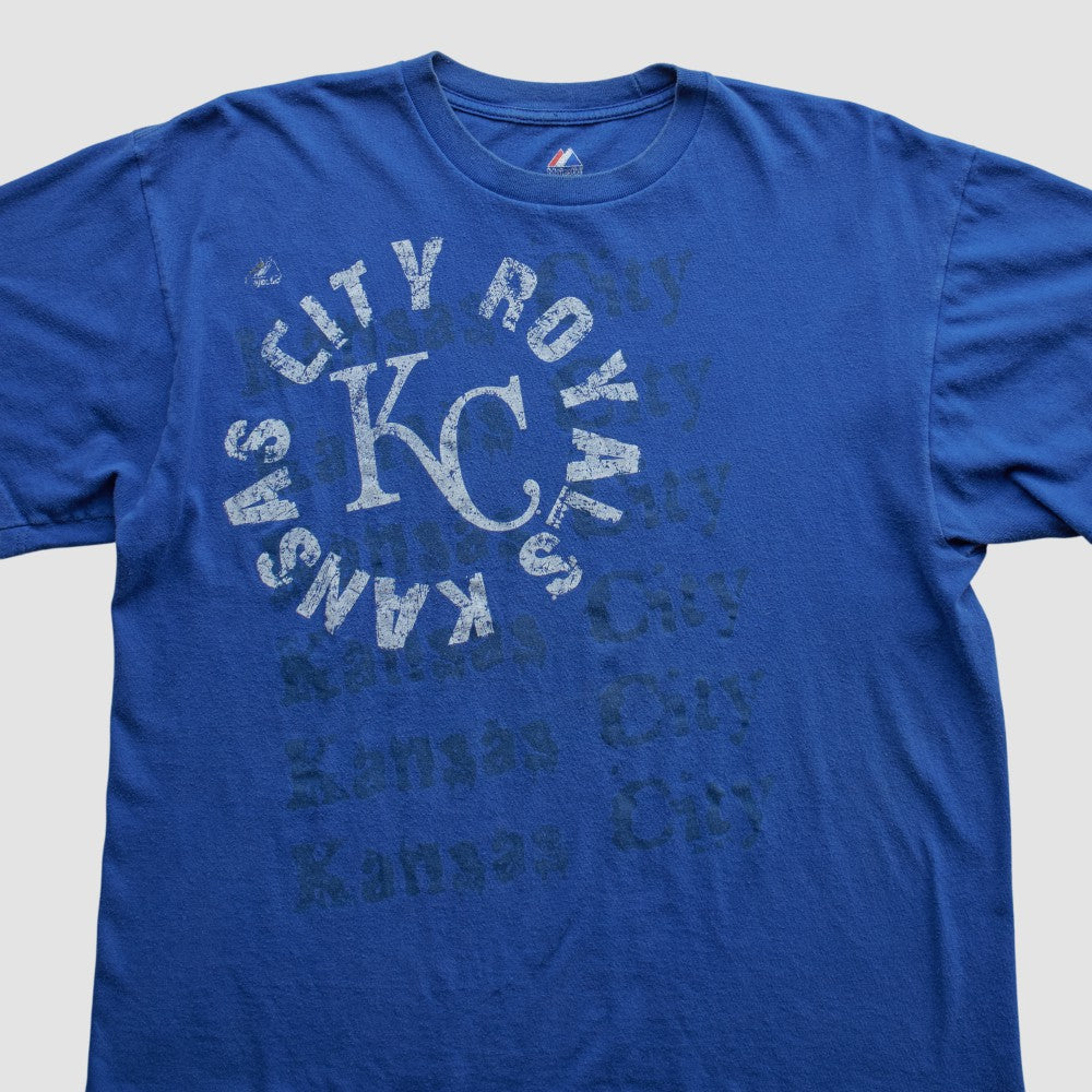 Kansas City Royals Majestic 2010s T-shirt - Blue - Vintage T-shirts