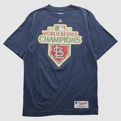 St. Louis Cardinals Majestic 2011 T-shirt - Navy - Vintage T-shirts