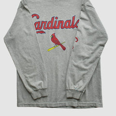 St. Louis Cardinals 2000s Long Sleeve T-shirt - Heather Gray - Vintage T-shirts