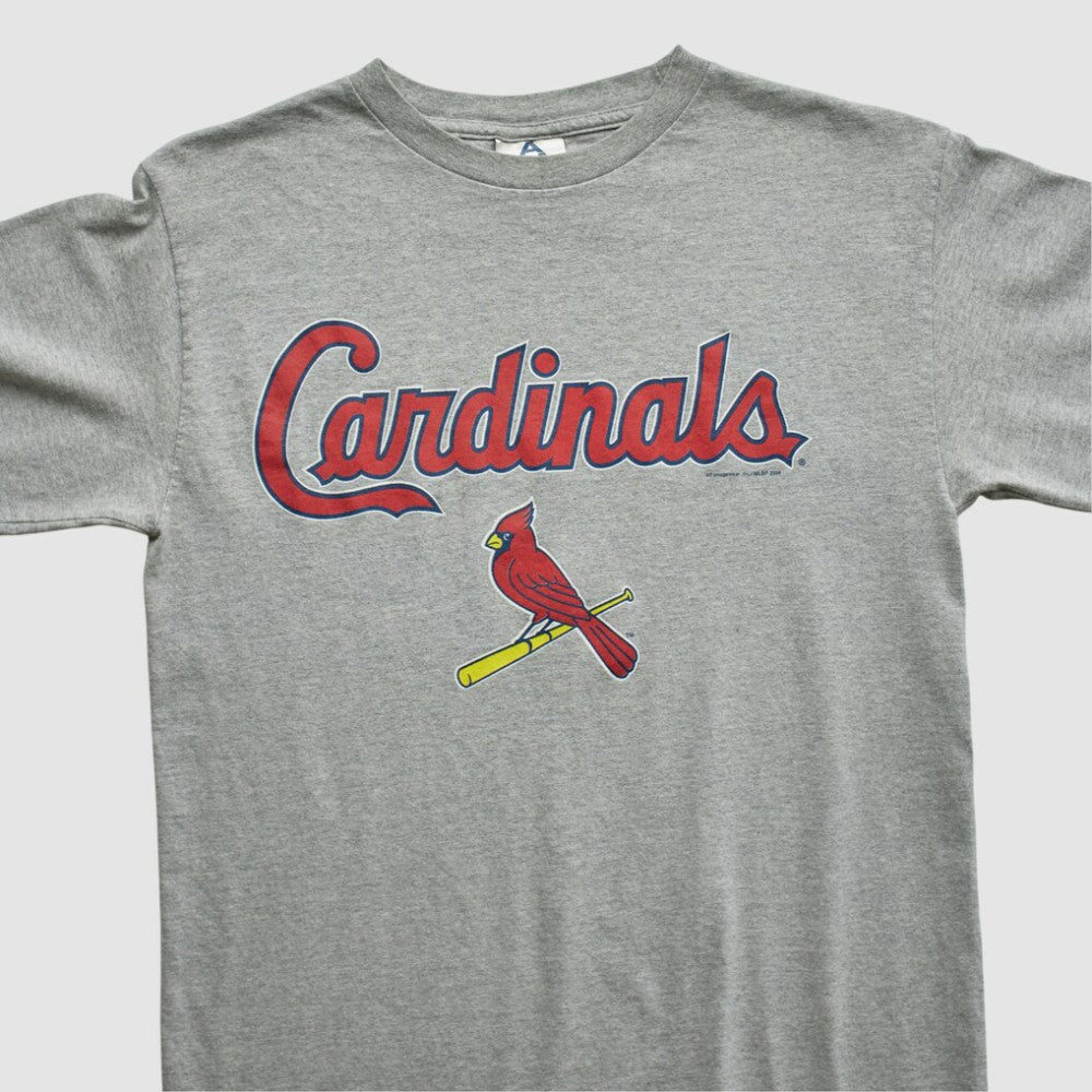 St. Louis Cardinals 2000s Long Sleeve T-shirt - Heather Gray - Vintage T-shirts