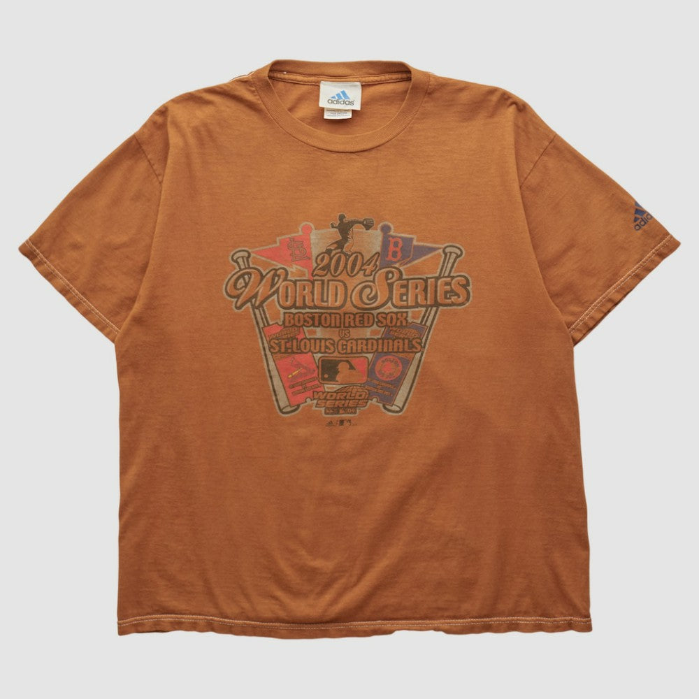 MLB World Series Adidas 2004 T-shirt - Orange - Vintage T-shirts