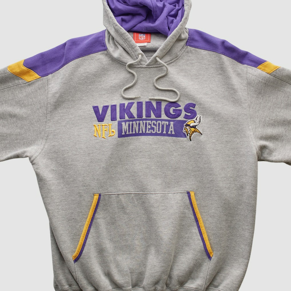 Minnesota Vikings NFL 2000s Hooded Pullover Sweatshirt - Heather Gray Pullover