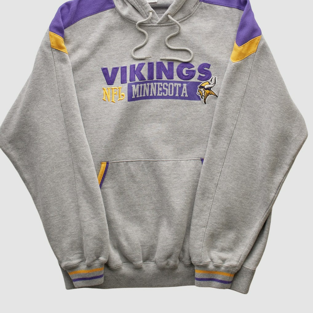 Minnesota Vikings NFL 2000s Hooded Pullover Sweatshirt - Heather Gray Pullover