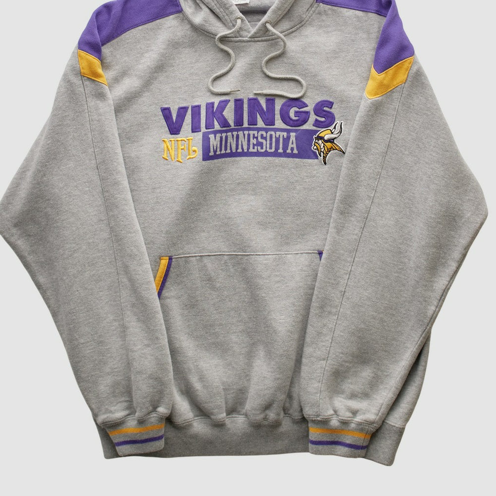 Minnesota Vikings NFL 2000s Hooded Pullover Sweatshirt - Heather Gray Pullover