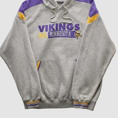 Minnesota Vikings NFL 2000s Hooded Pullover Sweatshirt - Heather Gray Pullover