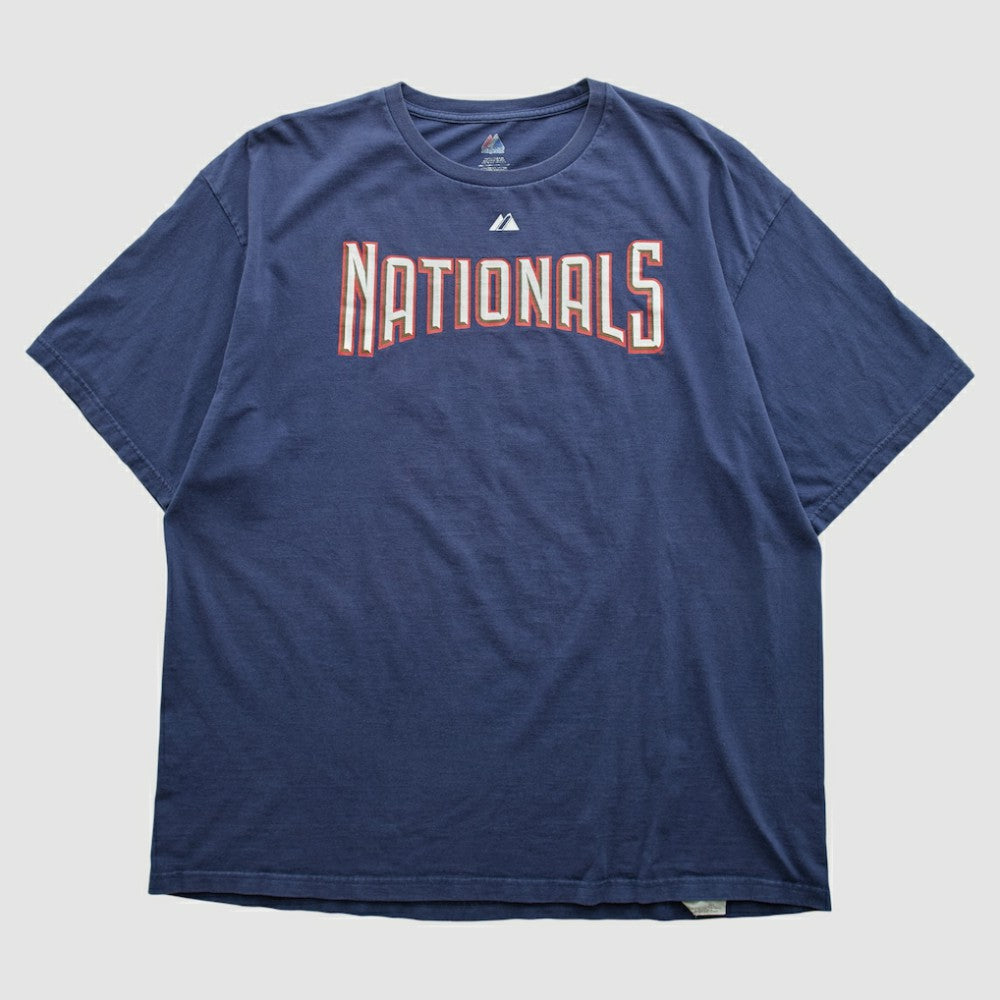 Washington Nationals Majestic 2010s T-shirt - Navy - Vintage T-shirts