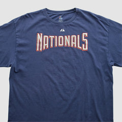 Washington Nationals Majestic 2010s T-shirt - Navy - Vintage T-shirts