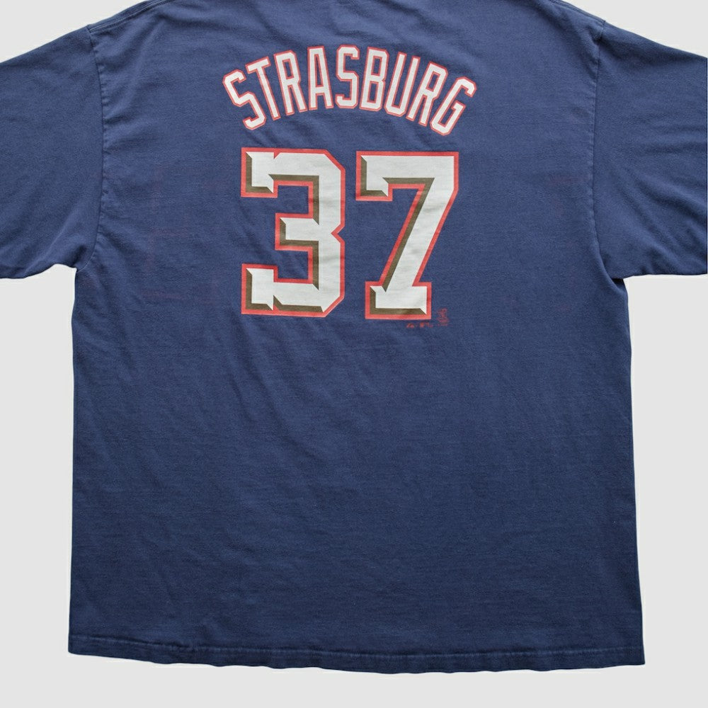 Washington Nationals Majestic 2010s T-shirt - Navy - Vintage T-shirts