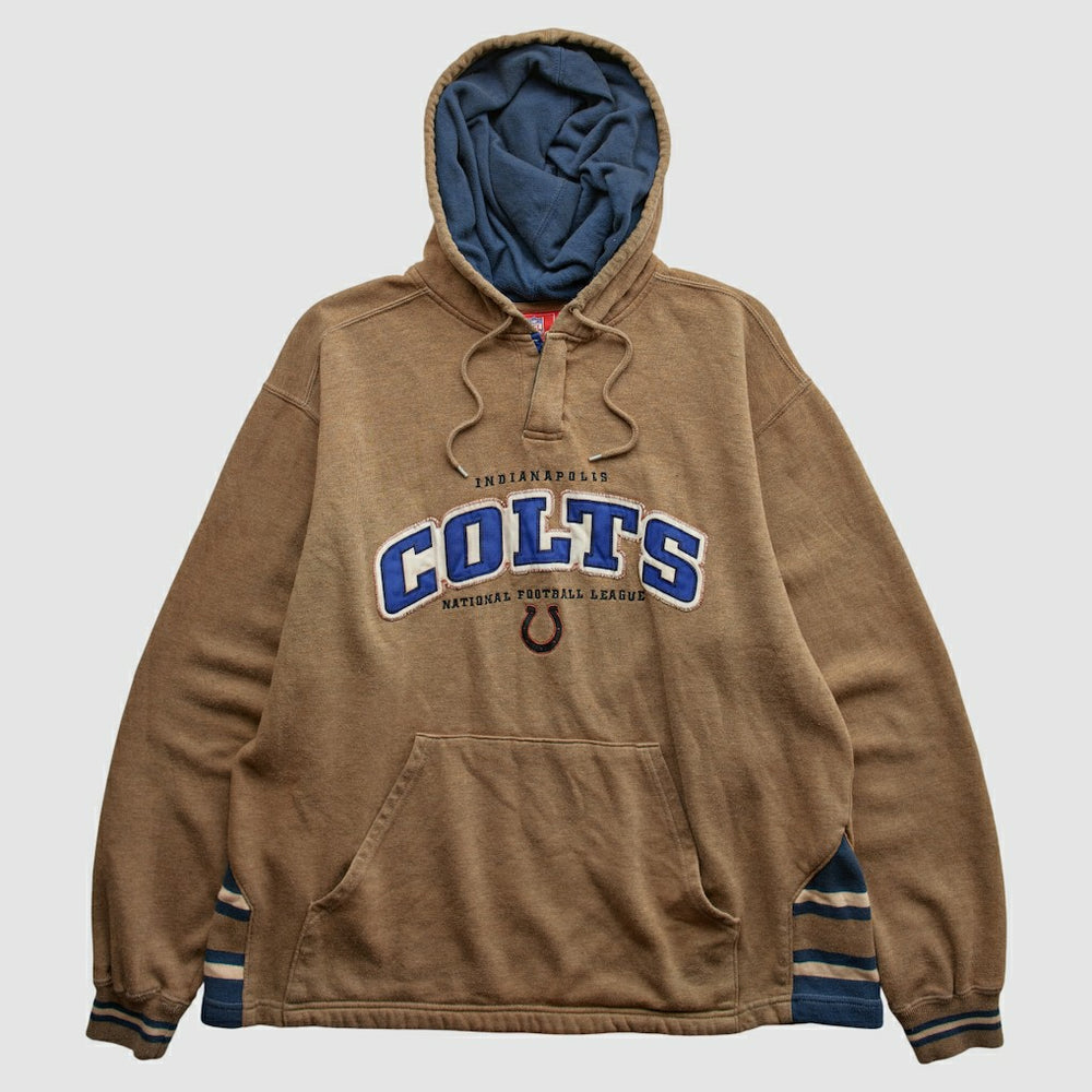 Indianapolis Colts NFL 2000s Hooded Pullover Sweatshirt - Tan Pullover