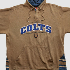 Indianapolis Colts NFL 2000s Hooded Pullover Sweatshirt - Tan Pullover