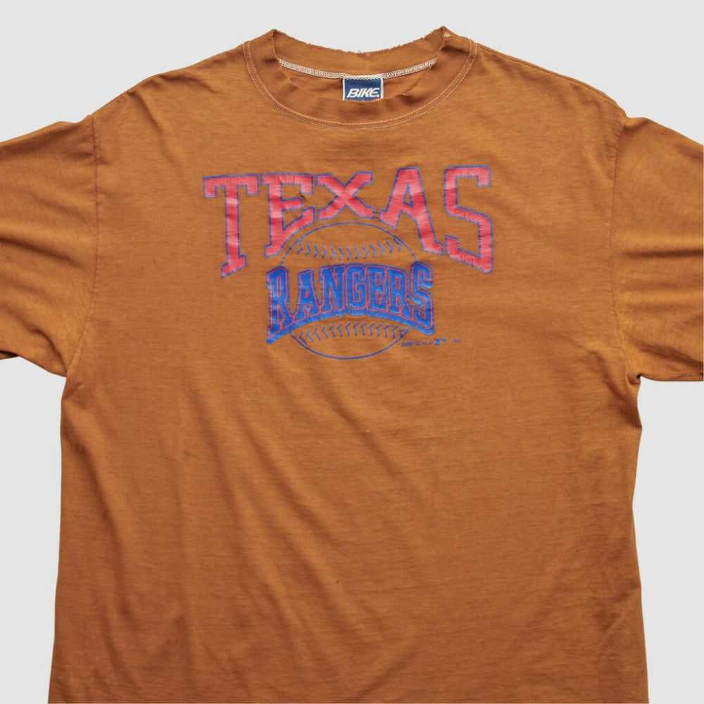 Texas Rangers Bike 90s T-shirt - Orange - Vintage T-shirts