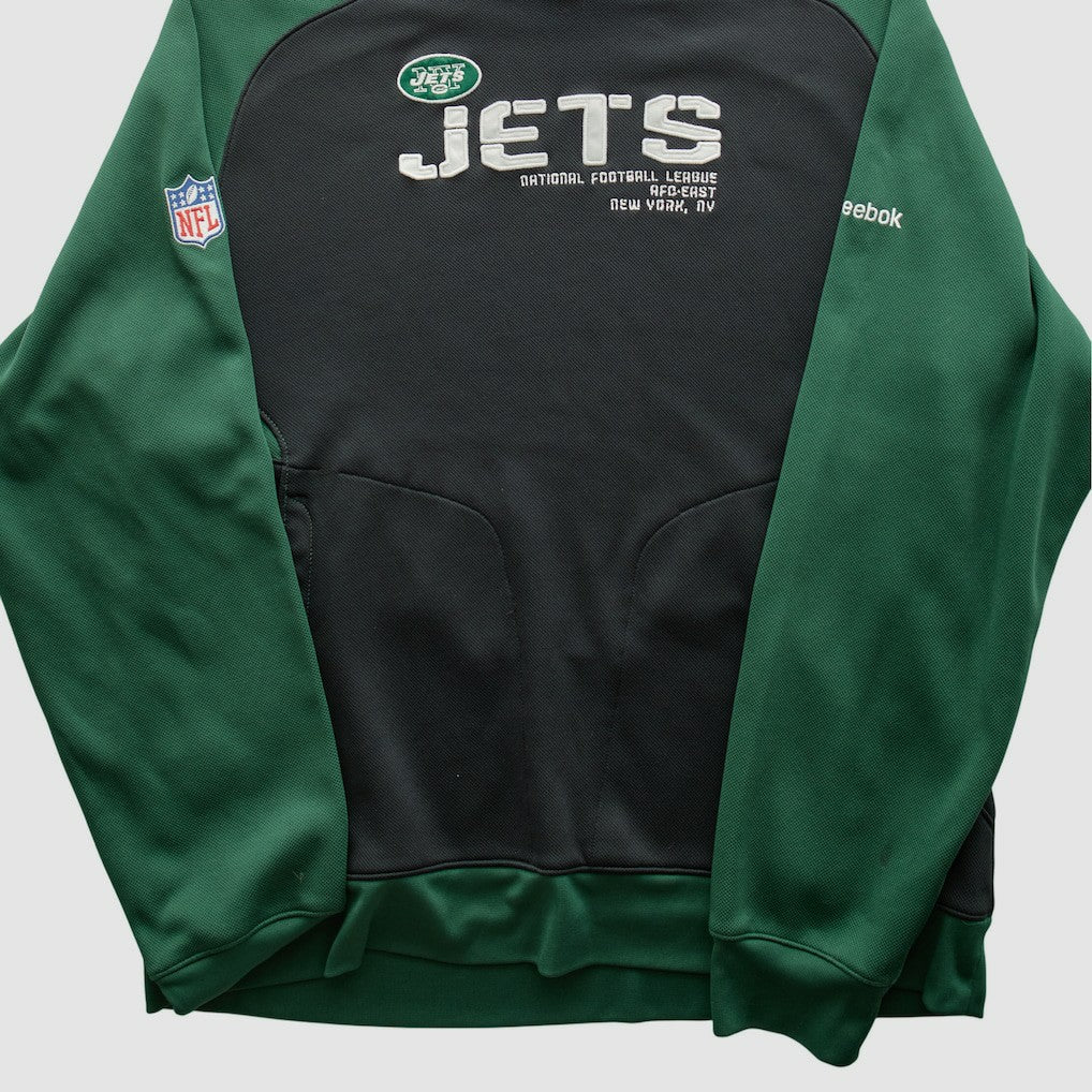 New York Jets Reebok 2010s Hooded Pullover Sweatshirt - Black Pullover