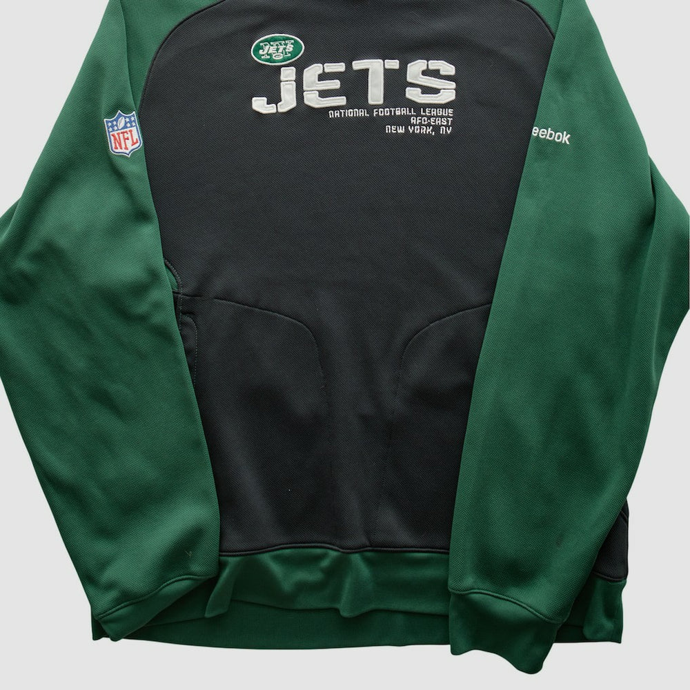 New York Jets Reebok 2010s Hooded Pullover Sweatshirt - Black Pullover