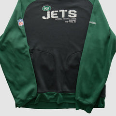 New York Jets Reebok 2010s Hooded Pullover Sweatshirt - Black Pullover