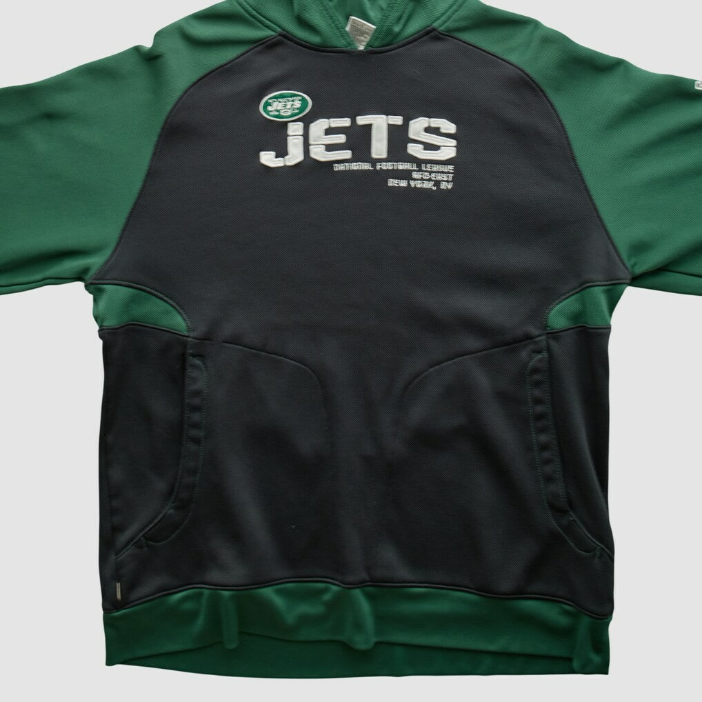 New York Jets Reebok 2010s Hooded Pullover Sweatshirt - Black Pullover