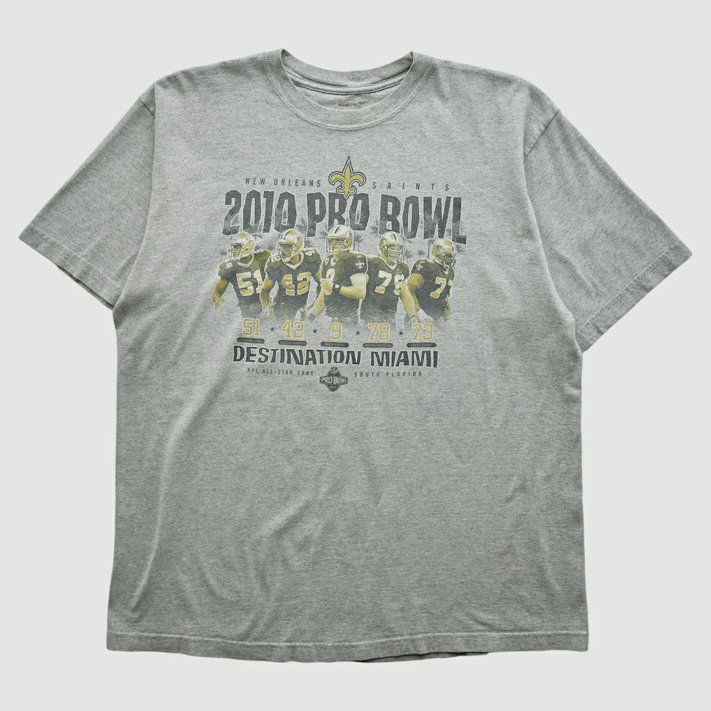 New Orleans Saints Reebok 2010 T-shirt - Heather Gray T-shirts