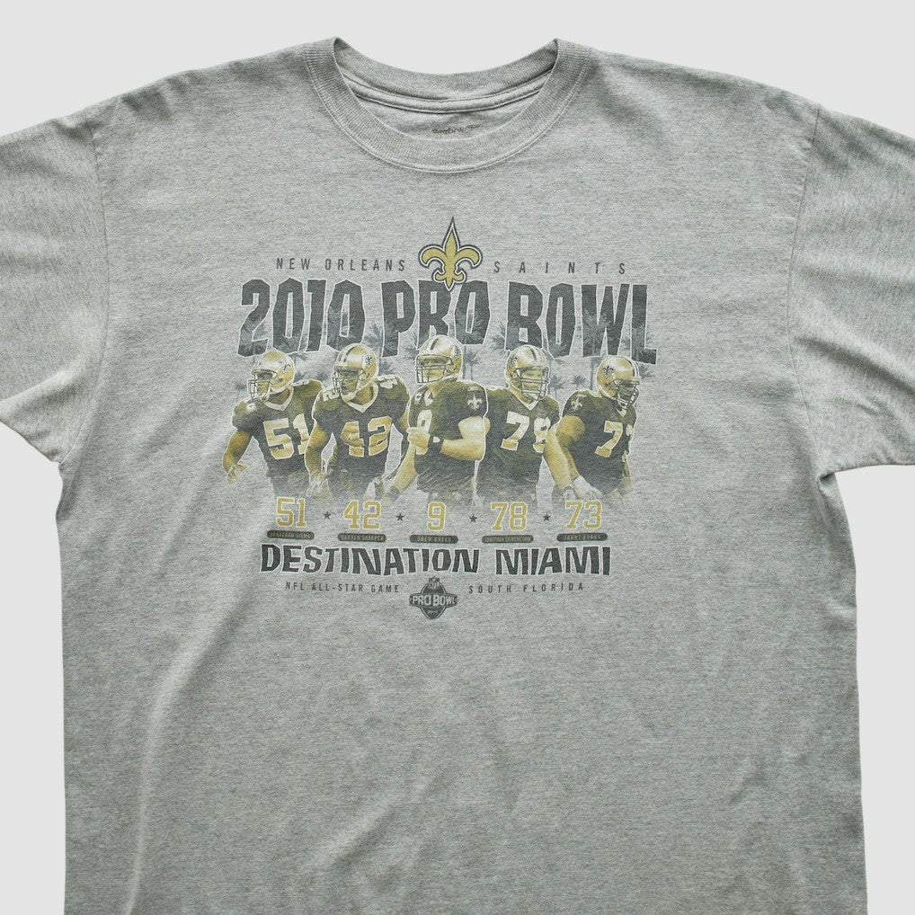 New Orleans Saints Reebok 2010 T-shirt - Heather Gray T-shirts