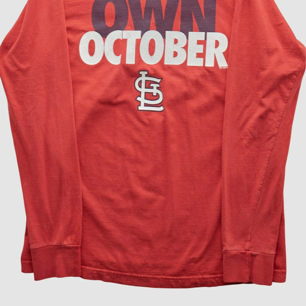 St. Louis Cardinals Nike 2010s Long Sleeve T-shirt - Red - Vintage T-shirts