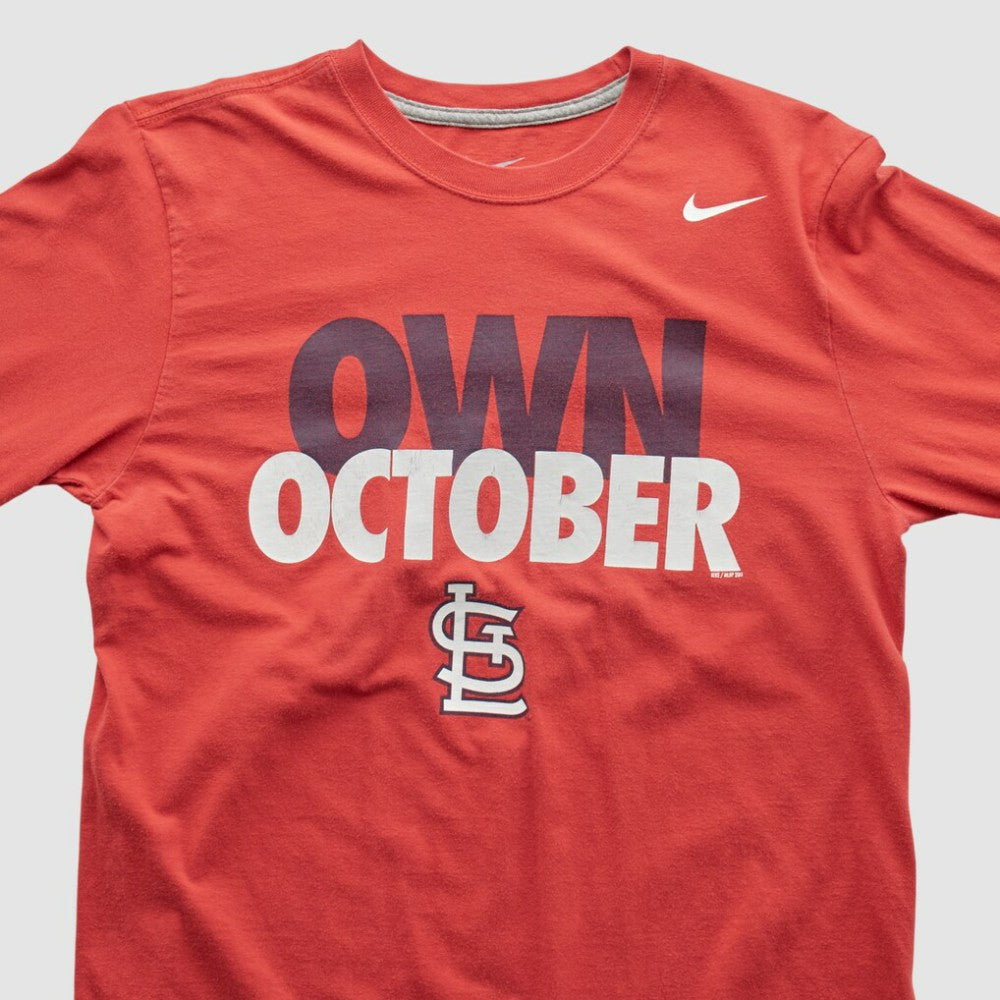 St. Louis Cardinals Nike 2010s Long Sleeve T-shirt - Red - Vintage T-shirts
