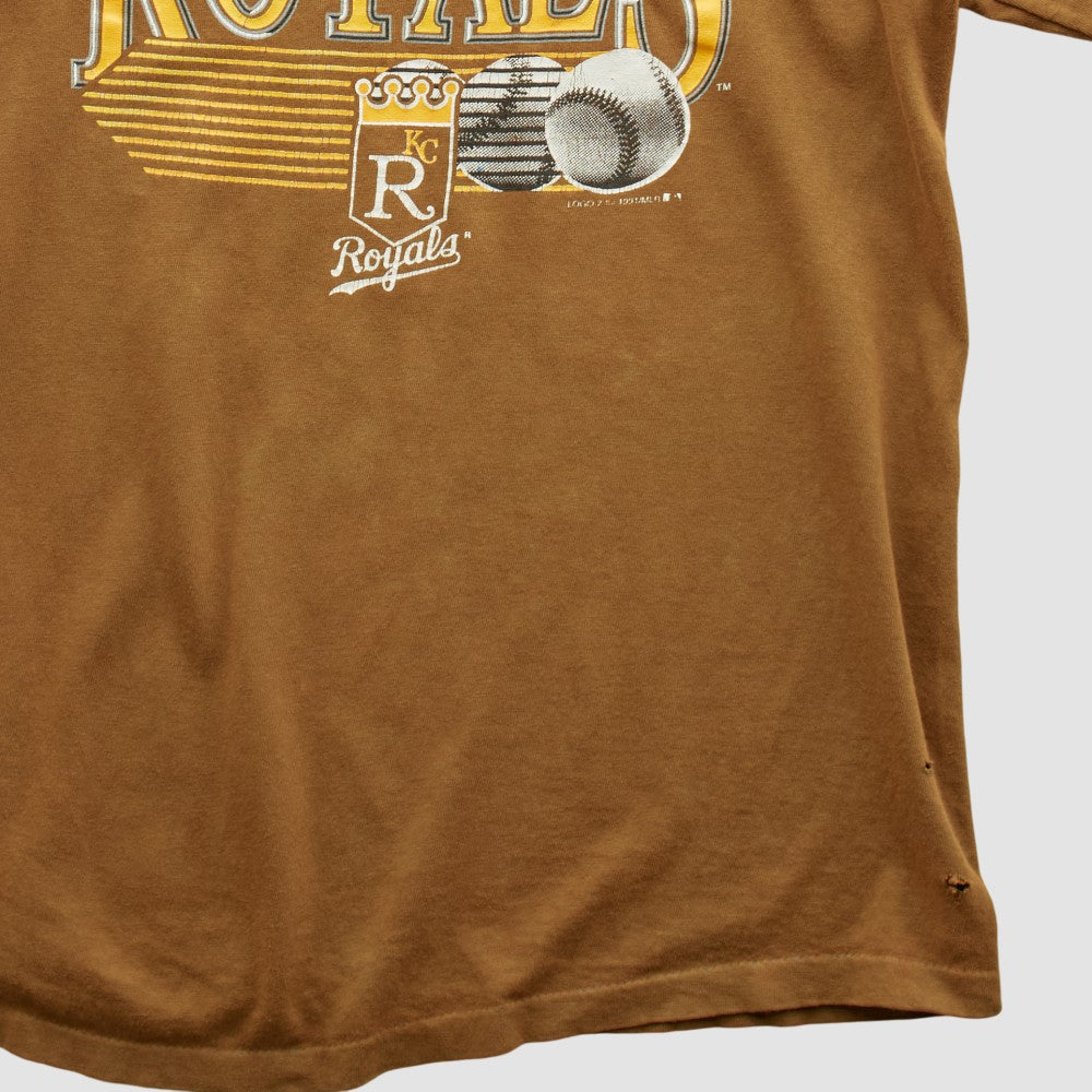 Kansas City Royals Logo 7 90s T-shirt - Brown - XVintage T-shirts